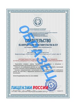 Свидетельство аккредитации РПО НЦС Волоконовка Сертификат РПО
